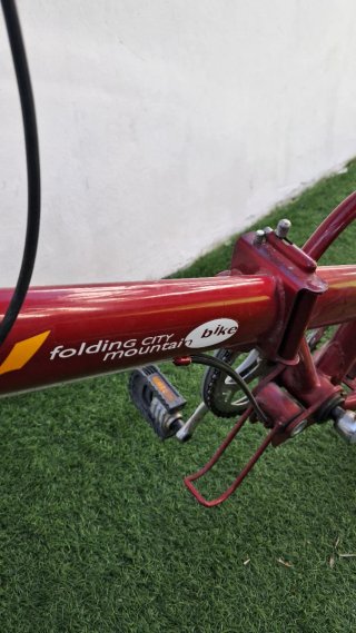 Bicicleta Plegable Mountain Bike Roja