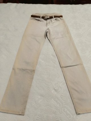 Benetton Pantalone Chino Beige Taglia 44