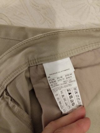 Benetton Pantalone Chino Beige Taglia 44