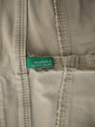 Benetton Pantalone Chino Beige Taglia 44