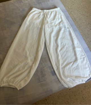 Pantalón Bombacho Blanco Bershka