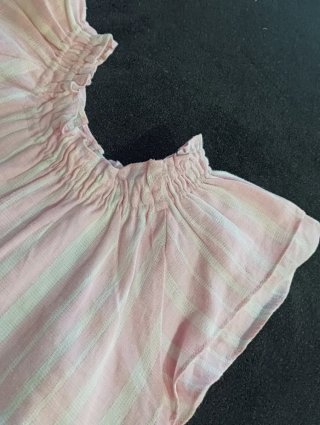 Vestido de Niña Rosa a Rayas