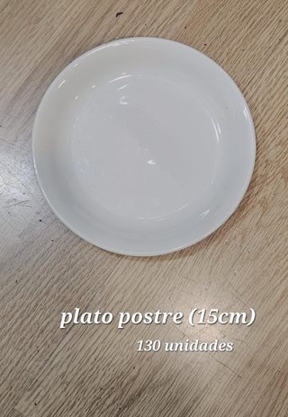 Lote de 130 Platos de Postre 15cm