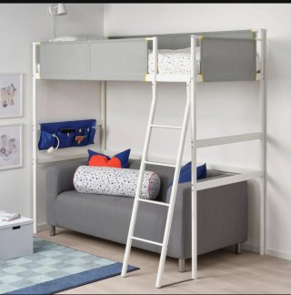 Cama alta IKEA VITVAL 90x200 cm
