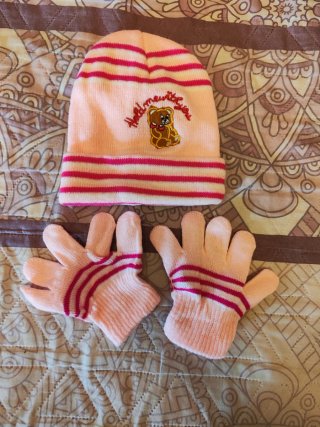 Conjunto de Gorro y Guantes Infantil