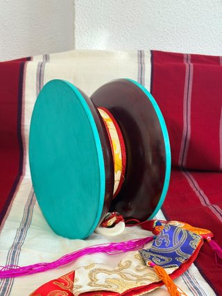 Tambor Tibetano Chod Damaru 21,5cm con Funda