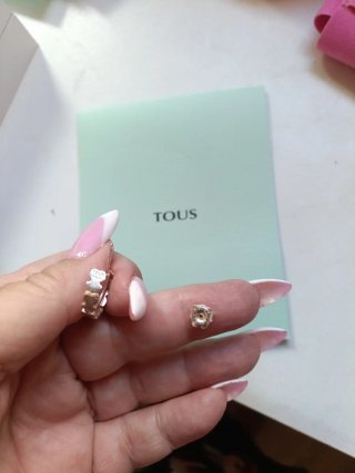 Pendientes aro Tous plata ositos
