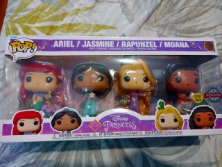Set 4 Figuras Funko Pop Disney Princesas.