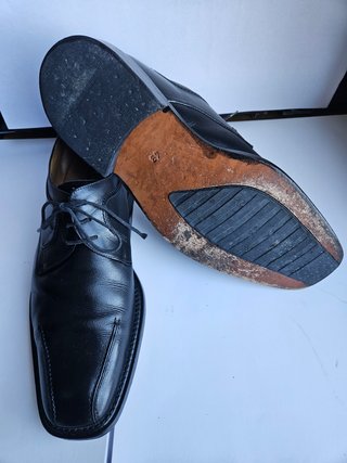 Zapatos Blucher Piel Negra PACO CANTOS Talla 43
