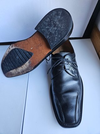 Zapatos Blucher Piel Negra PACO CANTOS Talla 43