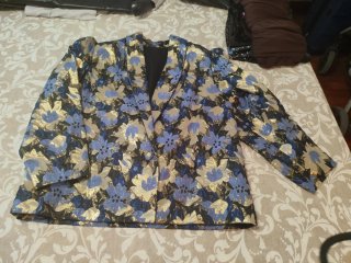 Chaqueta fiesta flores XL