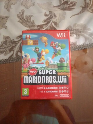 Super Mario Bros Wii Nintendo CARATULA Y MANUALES