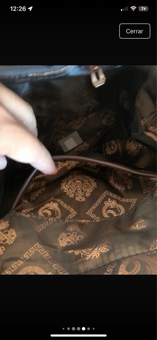 Bolso de mano negro y marrón