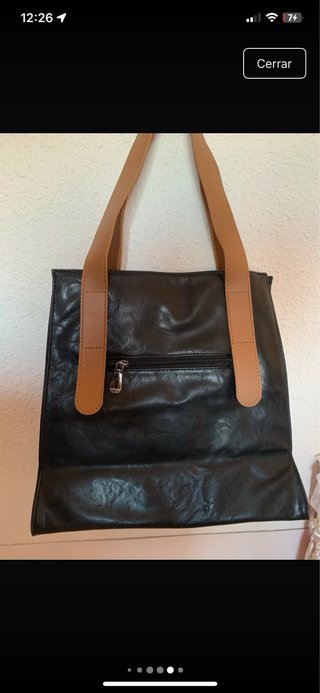 Bolso de mano negro y marrón