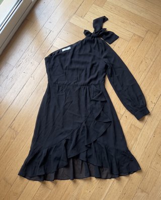 Vestido Mango Assimétrico Preto