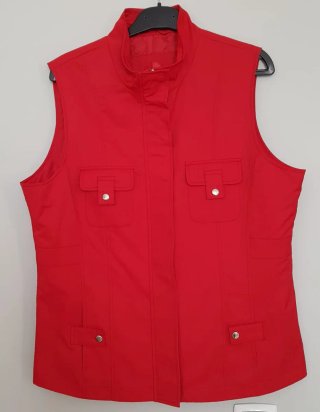 Chaleco Punto Roma Rojo Talla 44 Impermeable