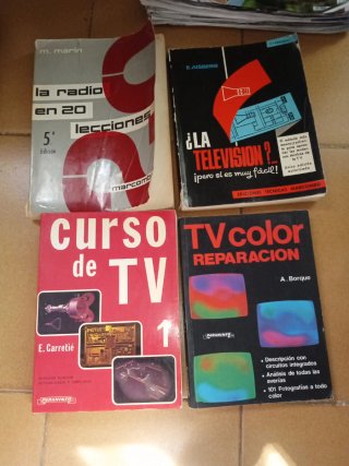 Lote Libros Reparación Televisión Vintage años 80