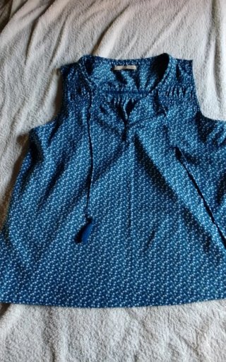 Blusa Azul Estampada