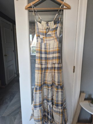 Vestido Largo de Cuadros