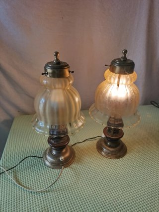 Coppia di lumi in ottone