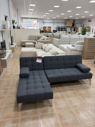 Sofá cama gris oscuro - Chaiselongue
