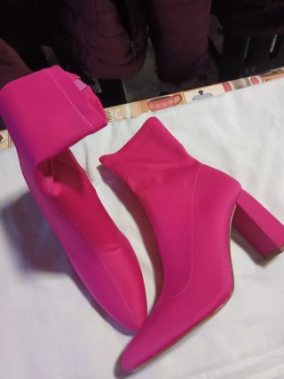 Botines de Tacón Rosa