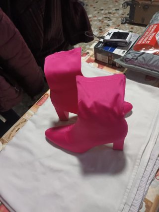 Botines de Tacón Rosa