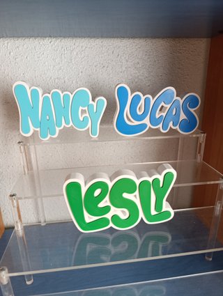 Letreros decorativos Nancy, Lesly o Lucas