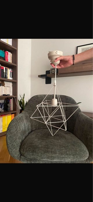 Lámpara de techo geométrica blanca