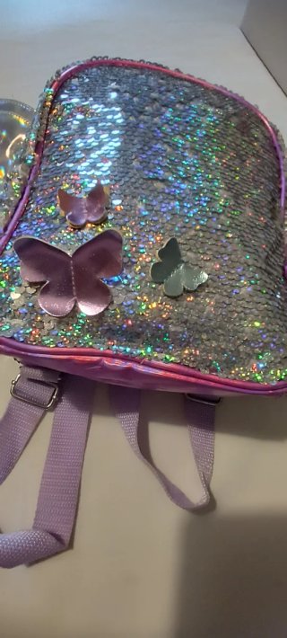 Mochila Claire's Menina com Lantejoulas e Asas