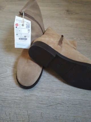 Botines Zara Beige Talla 36