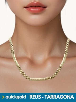 040-02-00802 GARGANTILLA ORO 18K ALTERNA 46CM