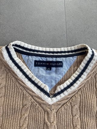 Jersey Tommy Hilfiger V-neck Beige