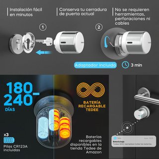 Cerradura Inteligente Tedee GO2 Alu