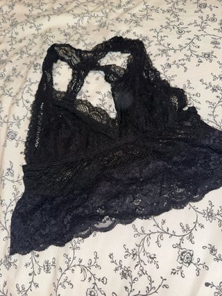 Top lencero Bershka negro talla S
