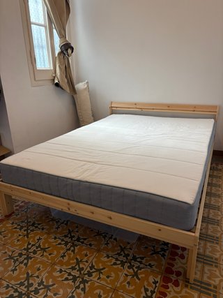 Cama de Pino IKEA con Colchón