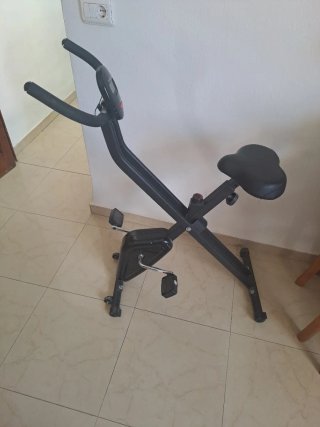 Bicicleta Estática Plegable Negra