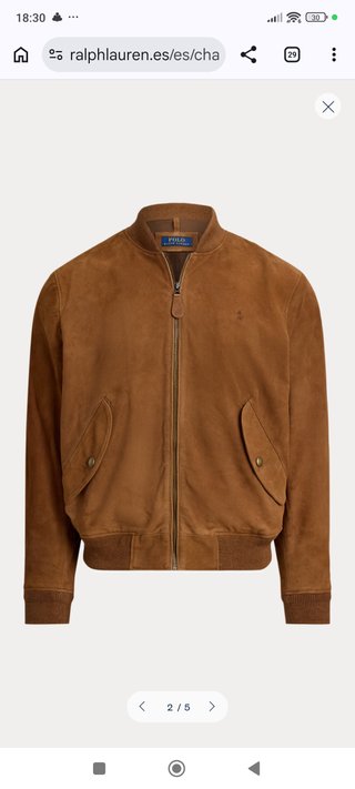Cazadora Ralph Lauren ante Talla M NUEVA .