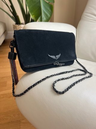 Bolso Zadig & Voltaire negro con flecos