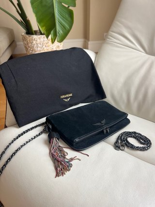Bolso Zadig & Voltaire negro con flecos
