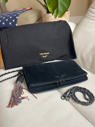 Bolso Zadig & Voltaire negro con flecos