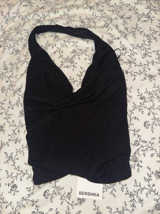 Top Bershka negro brillante Talla XS