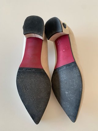 Zapatos Cuplé Tacón Bajo Beige