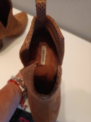 Botines tacón Zapashop piel serpiente