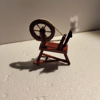 Maqueta de hilandera y plancha