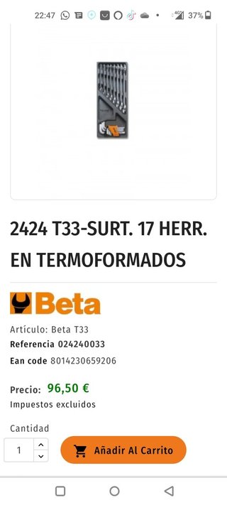 módulo Beta llaves fijas nuevo