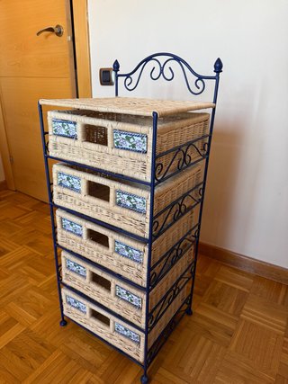 Cajonera Mimbre Vintage