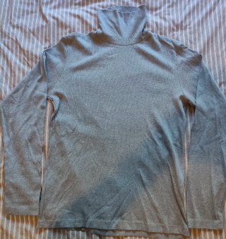 Jersey Zara Cuello Alto Gris XL Hombre