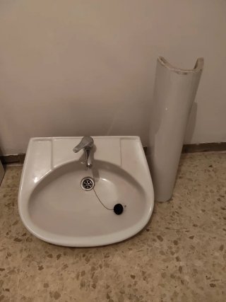 Lavabo con Pedestal Blanco