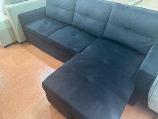 Sofá Cama Chaise Longue Gris 215cm